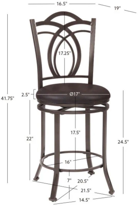 Linon Calif Coffee/Espresso Counter Stool-2