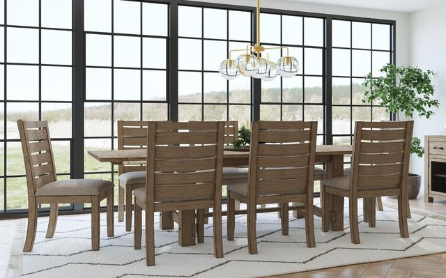 A-America® Anacortes Dark Taupe Trestle Dining Table-3