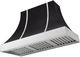 AGA Cascade 36" Matte Black Wall Mounted Range Hood  with Polished Chrome Trim-0