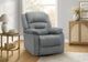 Monarch Specialties Inc. Blue Large Power Swivel Glider Reclining Chair with USB Ports-1