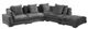 Moe’s Home Collection Tumble Dream 5-Piece Charcoal L-Shaped Modular Sectional and Ottoman-0