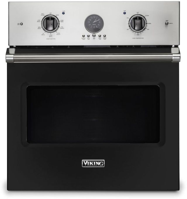 Viking® 5 Series 27" Cast Black Professional Built In Single Electric Premiere Wall Oven-0