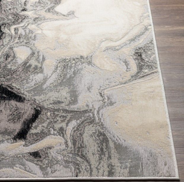 Surya Impulse Black/Gray/White 4'x6' Area Rug-1