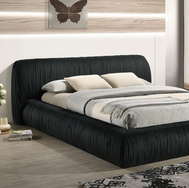 Furniture of America® Palmdale Black Queen Panel Bed-2
