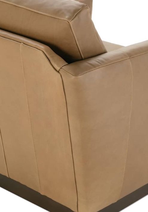 Rowe® Customizable Alba Leather Swivel Chair-4