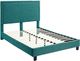 Elements International Erica Teal Upholstered Full Platform Bed-0