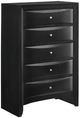 Elements International Emily Black 5-Drawer Chest-0
