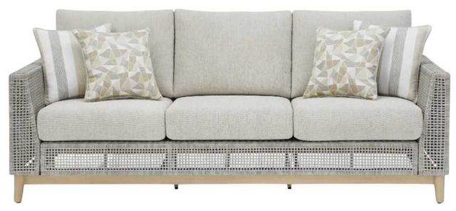 Signature Design by Ashley® Seton Creek Gray Aluminum/Resin Outdoor Sofa with Cushion-1