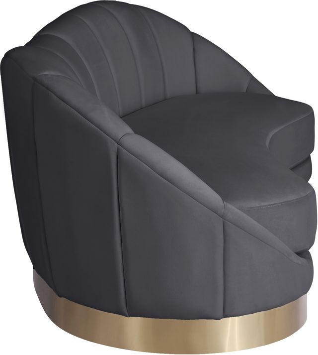 Meridian Furniture Shelly Grey Velvet Sofa-2