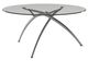 Stressless® by Ekornes® Enigma Glass Top Round Table with Metal Base-2