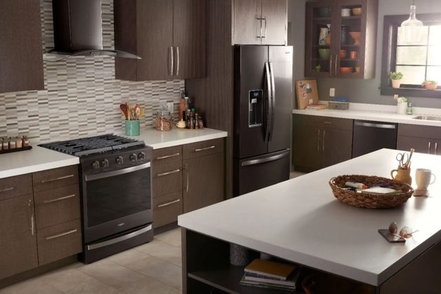 Whirlpool® 30" Fingerprint Resistant Black Stainless Steel Smart Slide-In Electric Range-2