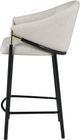 Coaster® Chadwick 2-Piece Beige/Glossy Black Sloped Arm Counter Stools-4