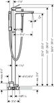 Hansgrohe Metropol Chrome Freestanding Tub Filler Trim with Lever Handle and Handshower-2