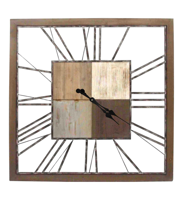 Classy Art Brown Square Clock-0