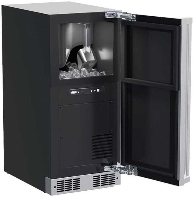 Marvel 15" 39 lb. Stainless Steel Professional Clear Ice Maker-1