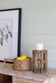 A & B Home Brown Loom Candle Stand-5