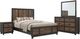 Elements International Harlington 4-Piece Walnut Queen Panel Bedroom Set-0