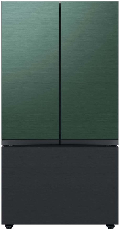 Samsung Bespoke 36" Matte Black Steel French Door Refrigerator Bottom Panel-4