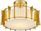 Currey & Company Berwick Contemporary Gold Leaf Semi-Flush Lighting-3