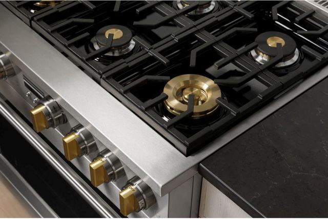 Monogram® Statement Collection 36" Stainless Steel Pro Style Slide In Natural Gas Range-10