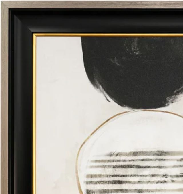 Stylecraft Black/Gray/Gold Framed Print-1