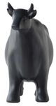 A & B Home Matte Black Cattle Figurine-2