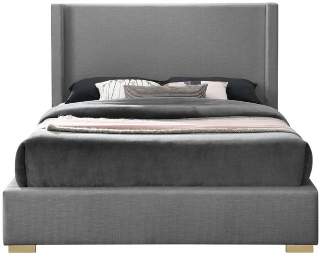 Meridian Furniture Royce Gray Queen Upholstered Panel Bed-2