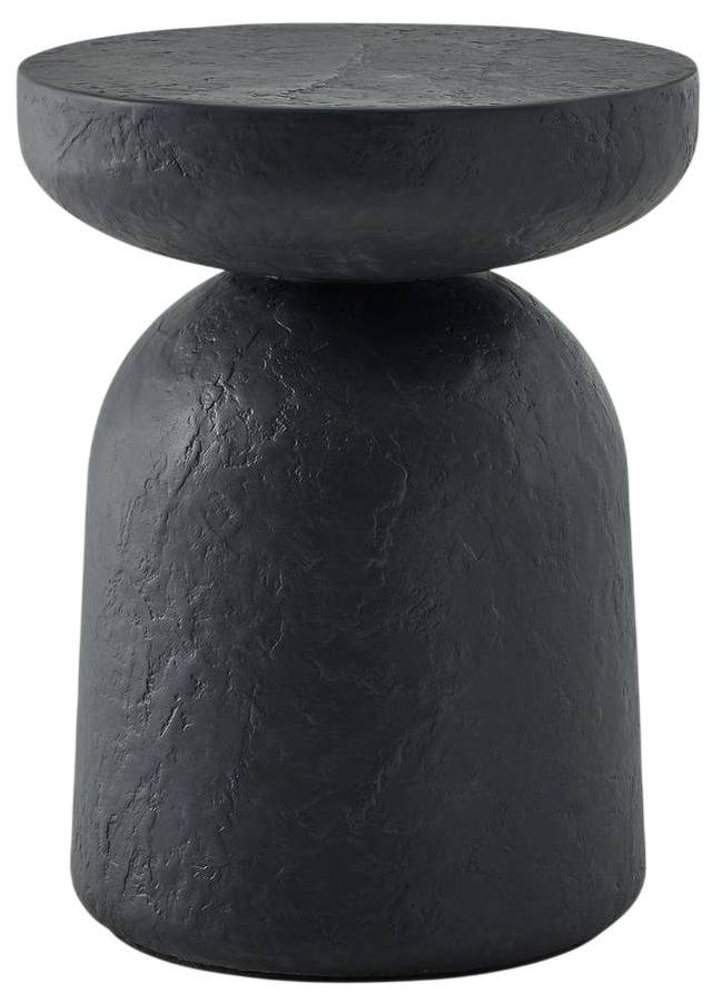 Uttermost® Hurlee Black Slate Concrete Indoor-Outdoor Accent Table-0