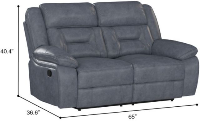 Emerald Home Declan Blue Manual Reclining Loveseat-2