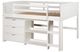 Donco Kids Louver White Twin Low Loft with Storage-0