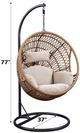 ACME Furniture Vasant Beige/Black Fabric/Metal/Rope Outdoor Hanging Chair-2