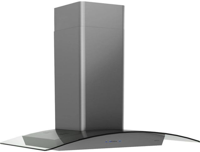 Zephyr Core Collection Ravenna 36" Black Stainless Steel with Smoke-Gray Glass Wall Mounted Range Hood-2