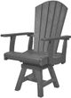 C.R. Plastic Generation Line Slate Grey Addy Swivel Dining Arm Chair-1