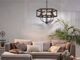 Cal® Lighting & Accessories Renton Oak Hexagon Metal/Rubber Wood Chandelier-1