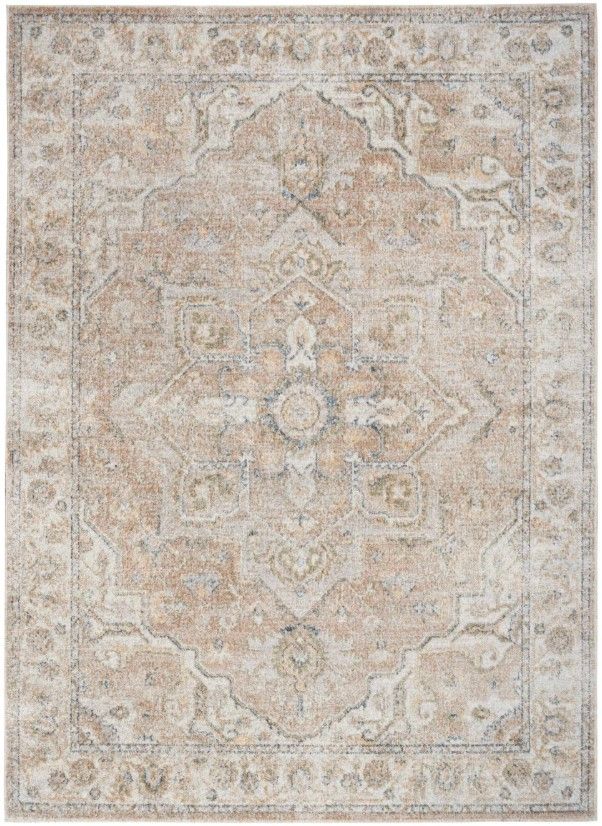 Nourison Home™ Astra Machine Washables Beige 5'x7' Area Rug-0
