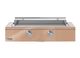 Caliber™ Rockwell Social 48" Champagne Built-In Liquid Propane Outdoor Griddle with Polished Chrome Hardware-0