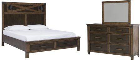 Benchcraft® Wyattfield 5-Piece Two-Tone California King Storage Panel Bed Set-0