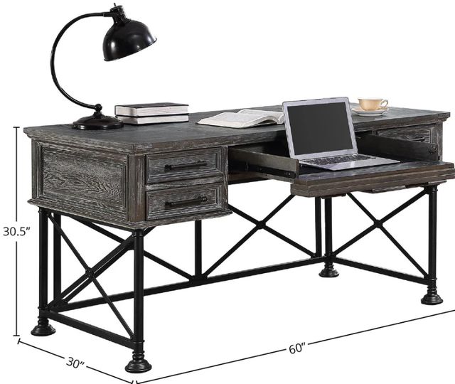 Parker House® Gramercy Park Vintage Burnished Smoke Writing Desk-2