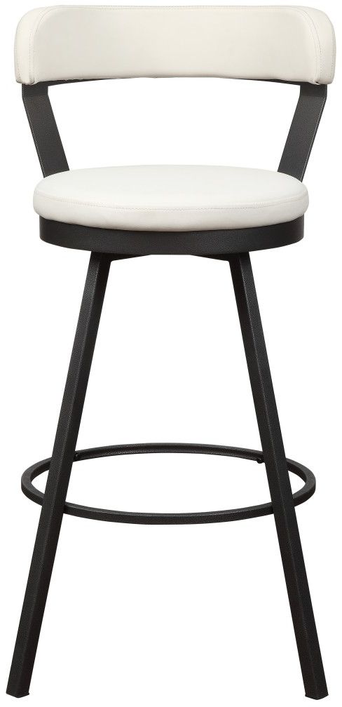 Mazin Furniture Appert White Swivel Pub Height Chair-1