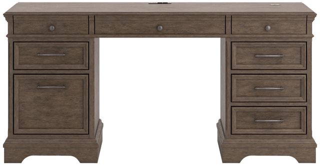 Signature Design by Ashley® Janismore Weathered Grey Credenza-1