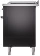 Ilve® Nostalgie II Series 48" Glossy Black Pro Style Dual Fuel Range-2