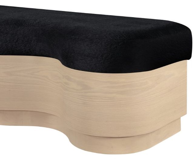 Meridian Furniture Savoy Black/Natural Upholstered Bench-4