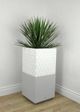 Le Present Stacks White 16" Hexagone Planter-4