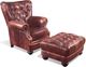 Campio Furniture Legacy Leather Baron Red/Brown Chair-1