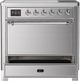 Ilve® Majestic III 36" Stainless Steel Pro Style Induction Range with Solid Door and Chrome Trim-2