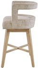 Olliix by Madison Park Cream Glenwood Swivel Counter Stool-2