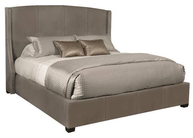 Bernhardt Cooper 54" High Leather Wing Bed-0