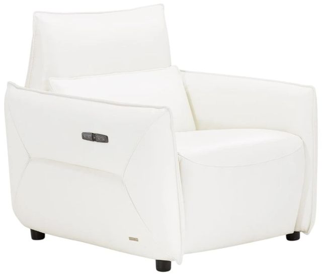 Michael Amini® Mia Bella Snow White Leather Power Recliner-0
