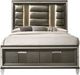 Elements International Twenty Nine Copper Brown King Panel Storage Bed-2
