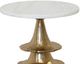 Harp & Finial® Roth White Small End Table with Champagne Base-1